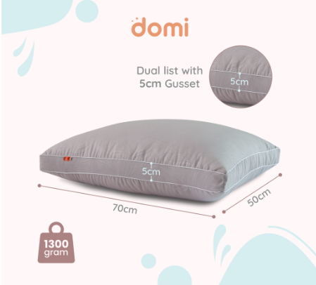 Quantum Tosan Internasional Domi Microfiber Pillow Grey