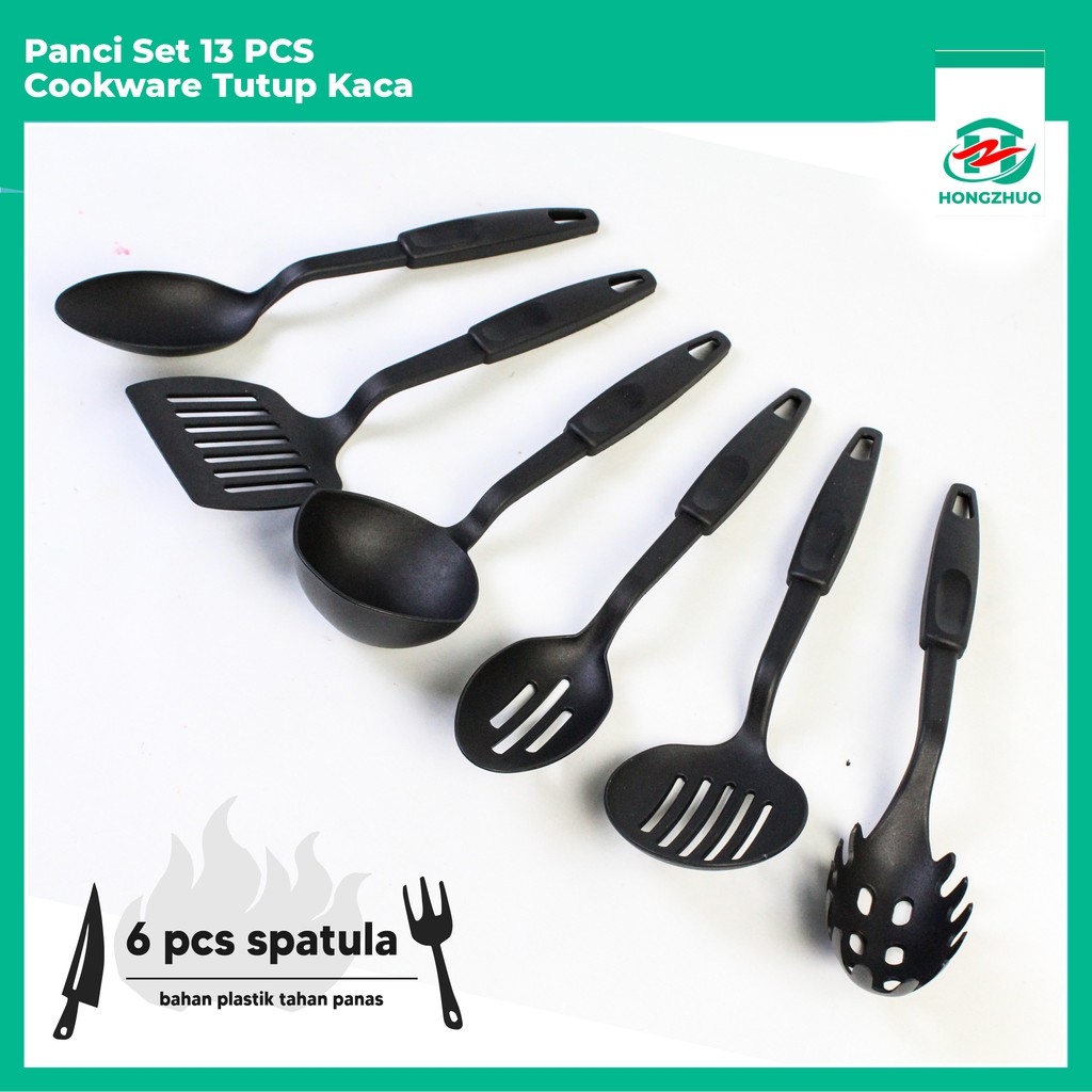  Hongzhuo Wajan Penggorengan Spatula Set Isi 13 pcs 
