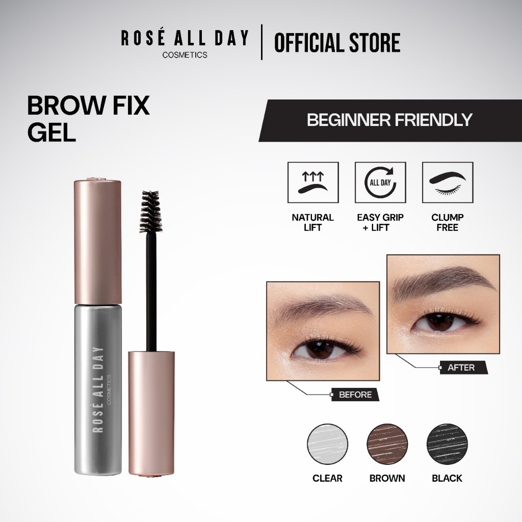 Rosé All Day Brow Fix Gel Black