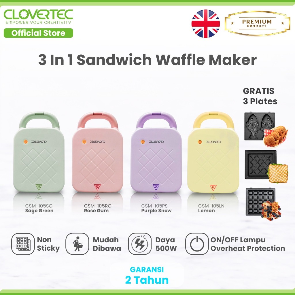 Clovertec 3-in-1 Sandwich Maker 2
