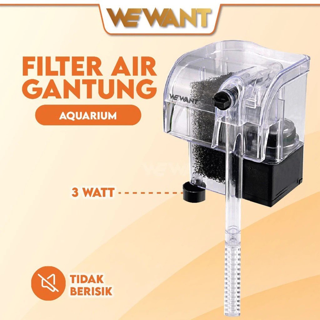 Wewant Sukses Bersama WeWant Filter Air Aquarium Gantung 3W