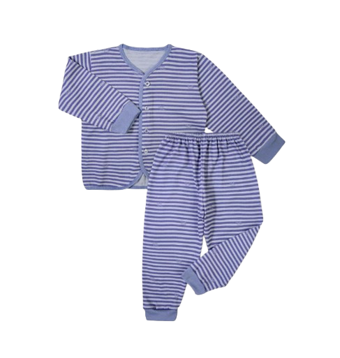 Velvet Junior Baju Bayi Anti Nyamuk Setelan Panjang Kancing Tengah