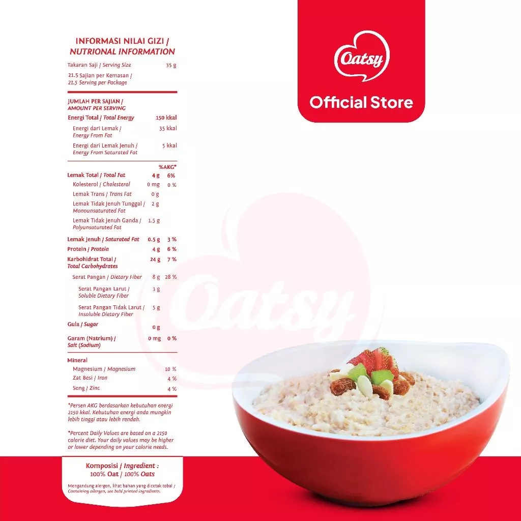 OATSY Havermout Oatmeal Instant 3