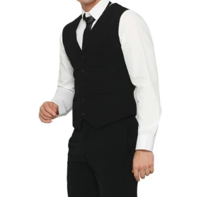  Code Male Vest Pria Hitam Slim Fit