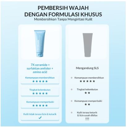 Permata Indo Kav BIOAQUA 7X Ceramide Skin Barrier Repair Moisturize Cleanser