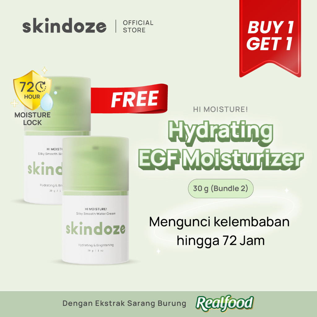 Hidup Melawan Waktu Skindoze HI MOISTURE! Silky Smooth Water Cream
