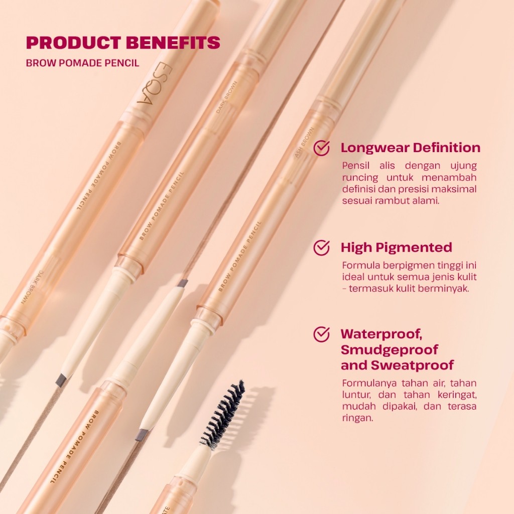 Keva Cosmetics International ESQA ESQA Brow Pomade Pencil Chocolate