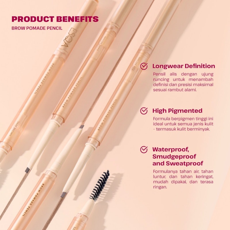 ESQA Brow Pomade Pencil Chocolate 2