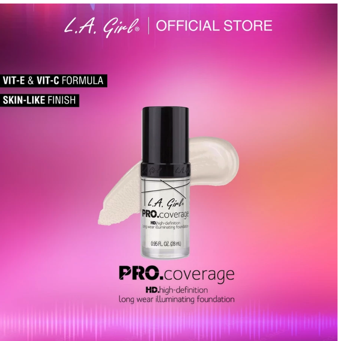 Beauty 21 Cosmetics. Inc L.A. Girl Pro Coverage Hd Foundation White