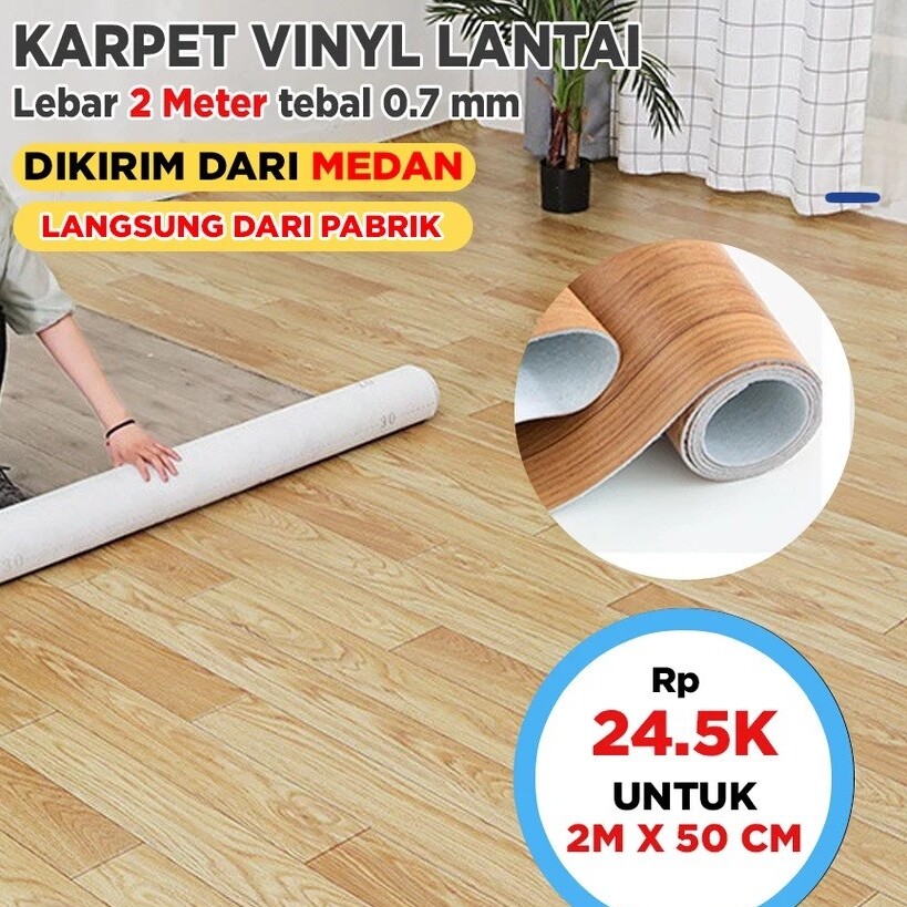 Paus Biru Paus Biru Lantai Vinyl Kayu 0.7mm PB-KLV-03