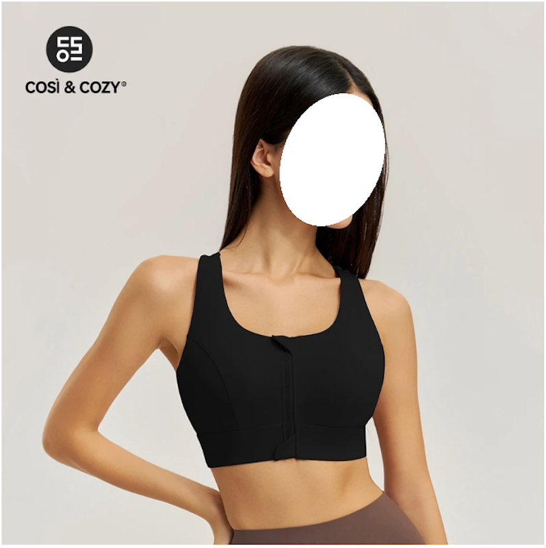 COSI COZY Zip Sport Bra Bahan Seamless Premium 5