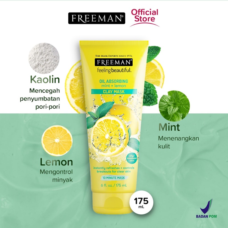 Oil Absorbing Mint & Lemon Clay Mask