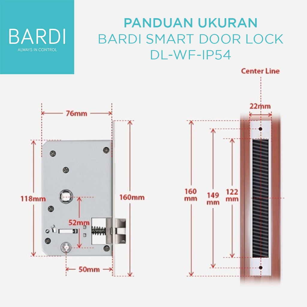 BARDI Solusi Otomasi Doorlock with Handle