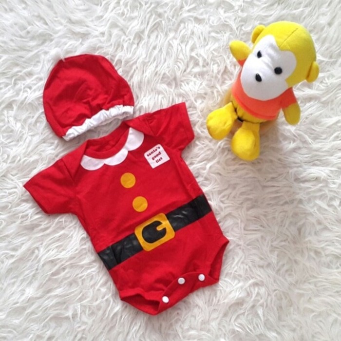 Jumper Bayi Natal Motif Santa Claus 2