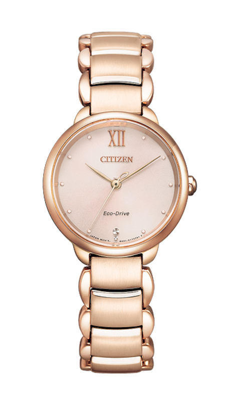 Eco-Drive Ladies Watch Pink Dial 1