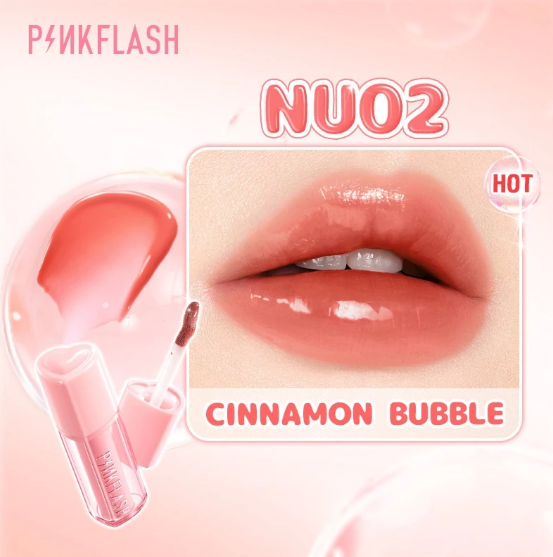 FCL Internasional Indonesia PINKFLASH Bubble Glowy Tint NU02 Cinnamon Bubble