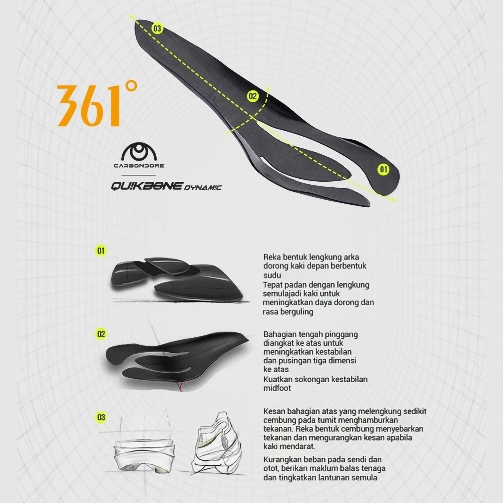 361 Degrees Flame 4.0 Sepatu Lari 3