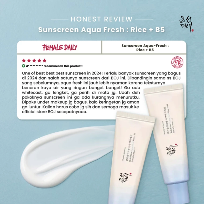 GOODAI GLOBAL Beauty of Joseon Sunscreen Aqua-Fresh : Rice + B5