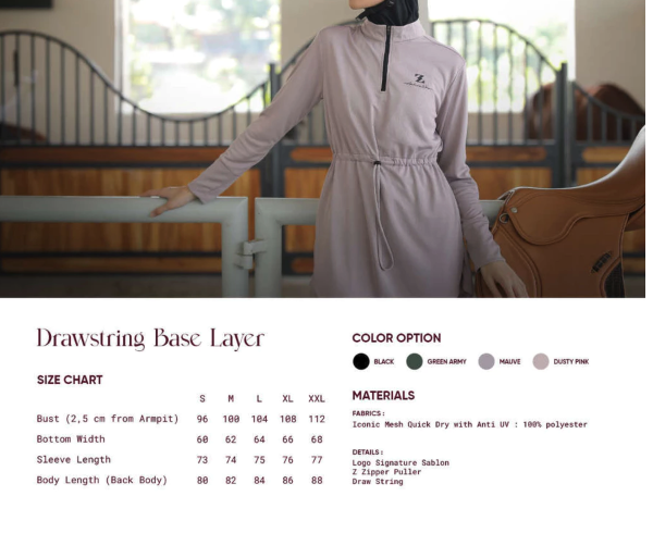 Zaskia Sungkar Active Drawstring Base Layer