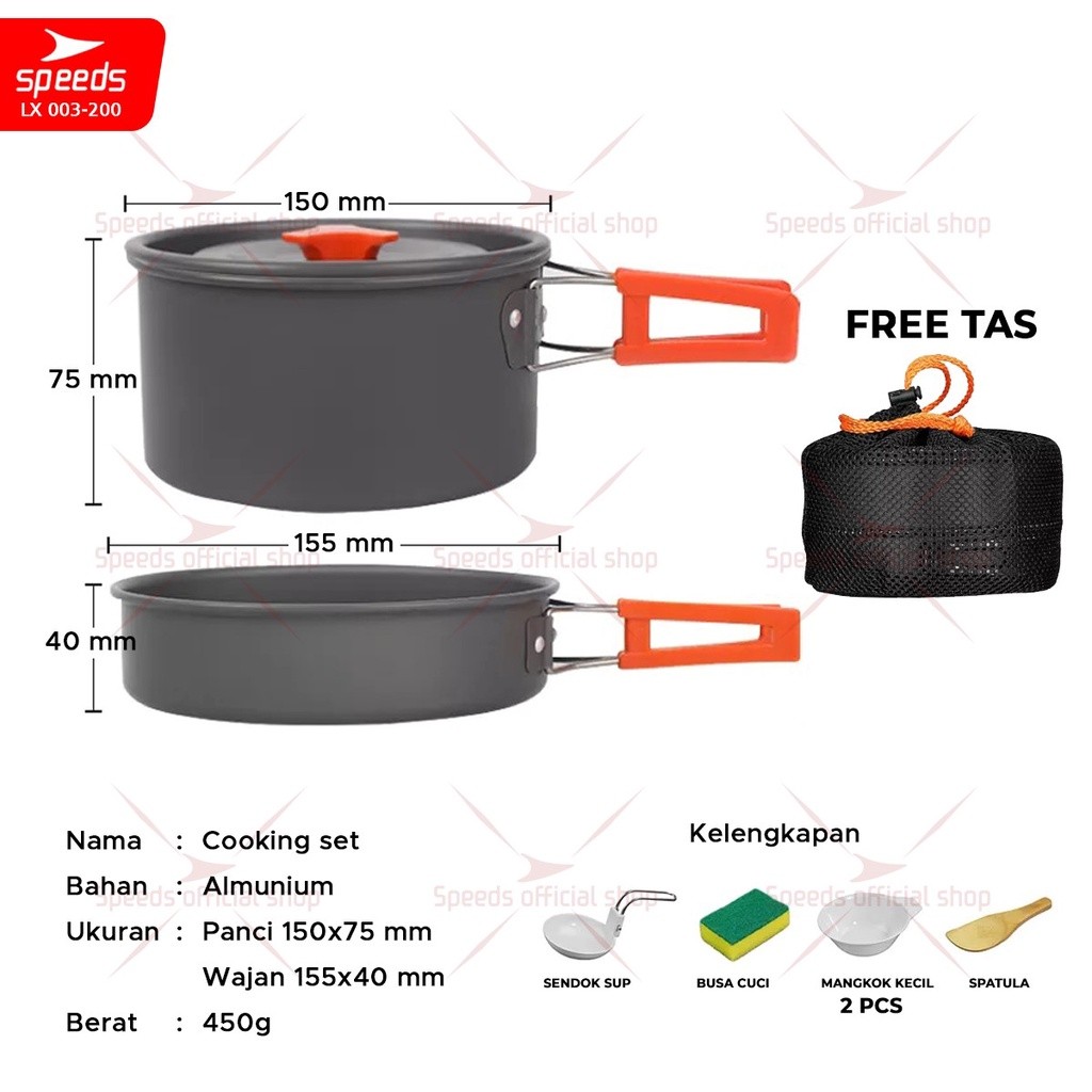 Speeds Indonesia SPEEDS 2 in 1 Cooking Set 003-200