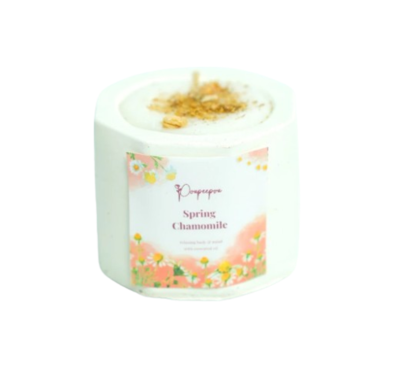 Poupeepou Industrial Scented Candle Marble Chamomile Petal 1