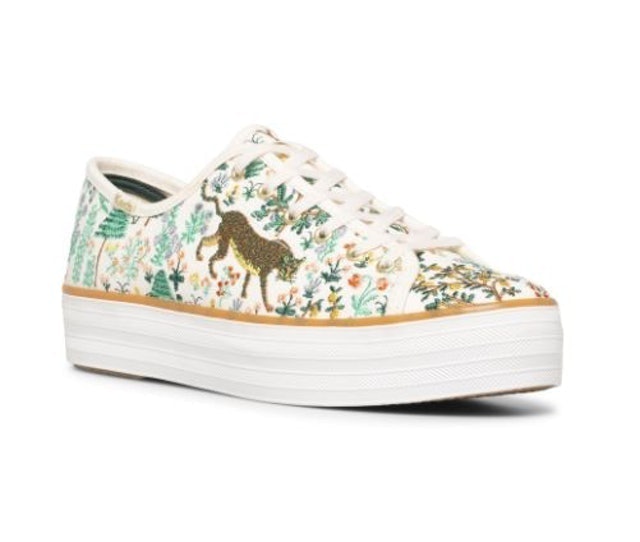 Keds Women's Keds x Rifle Paper Co. Triple Kick Menagerie Embroidered WF65560