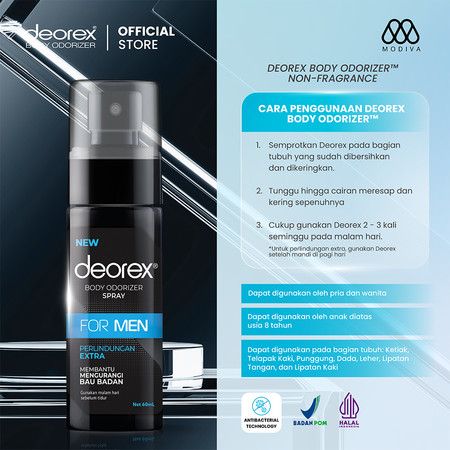 Modiva International Deorex Body Odorizer Spray For Men