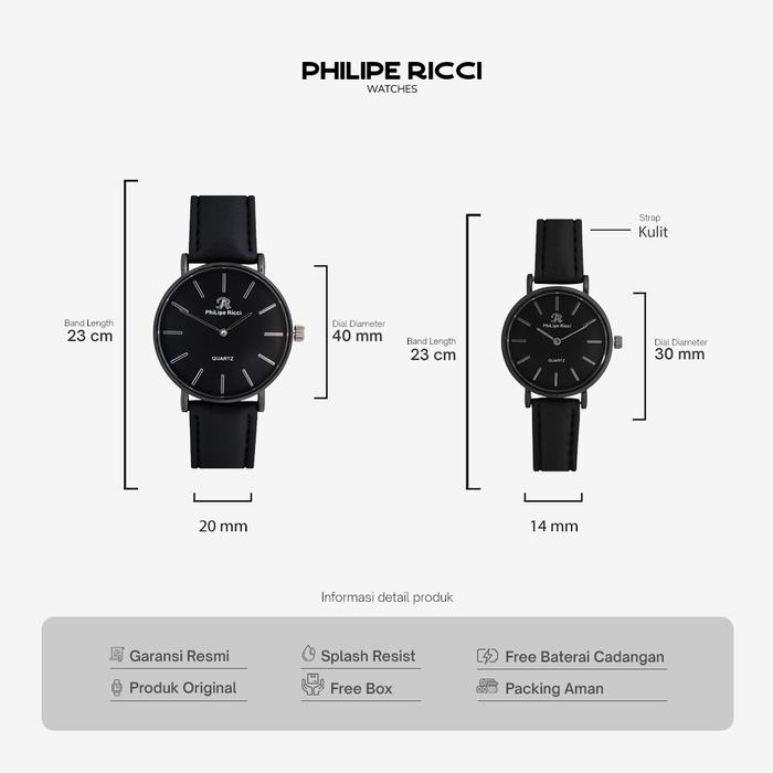 Jaya Sakti Group PhiLipe Ricci Jam Tangan Couple Kulit Analog Couple 4238C
