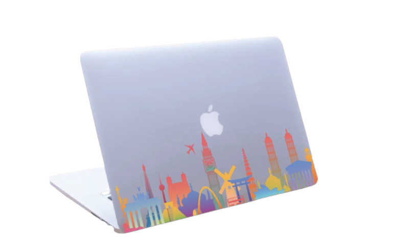 Garskin Laptop Sticker Anti Gores Transparant Travelling Landscape 1