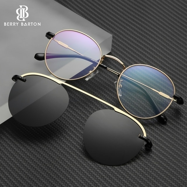 Berrybarton Kacamata Clip On Retro Bulat 2062