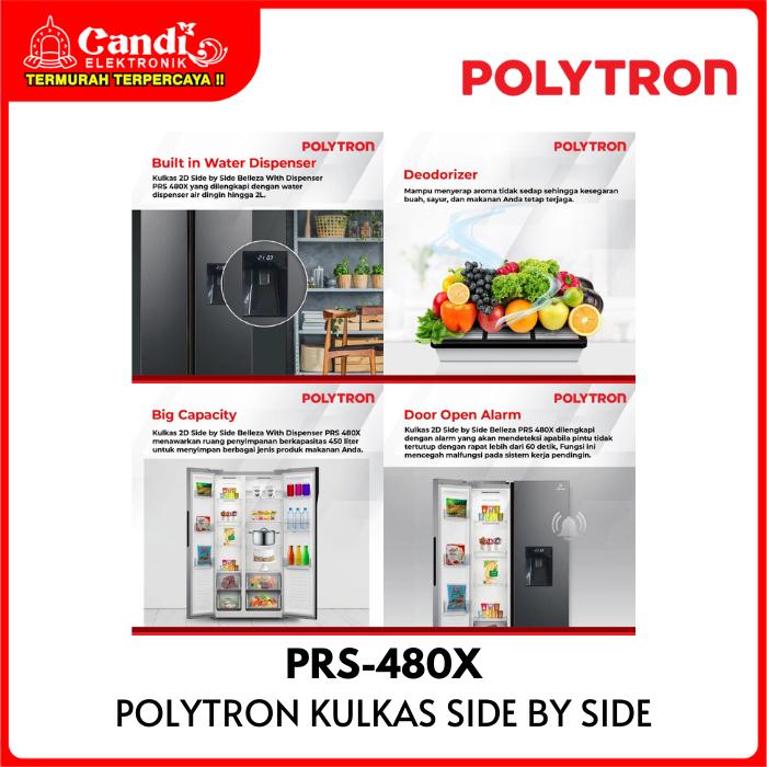 Polytron Kulkas Side by Side PRS-480X