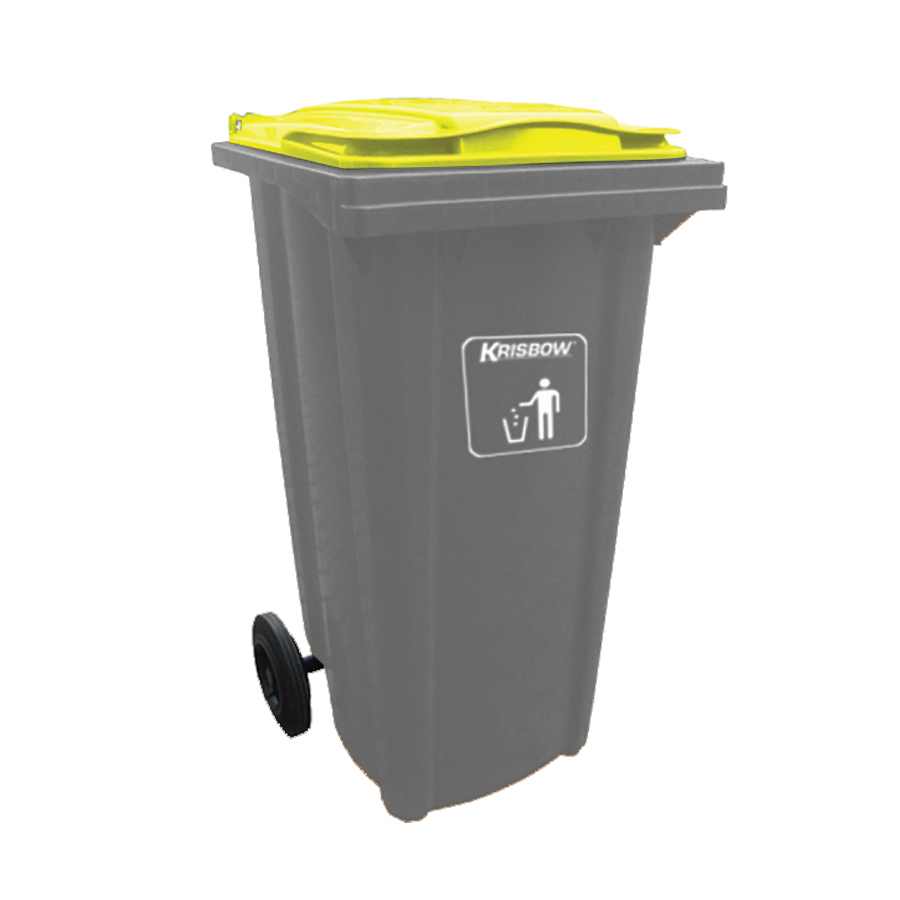 Dust Bin with Yellow Lid 120L