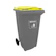 Krisbow Dust Bin with Yellow Lid 120L 1
