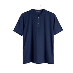 Evernext Kaos Polos Pria Henley Tee
