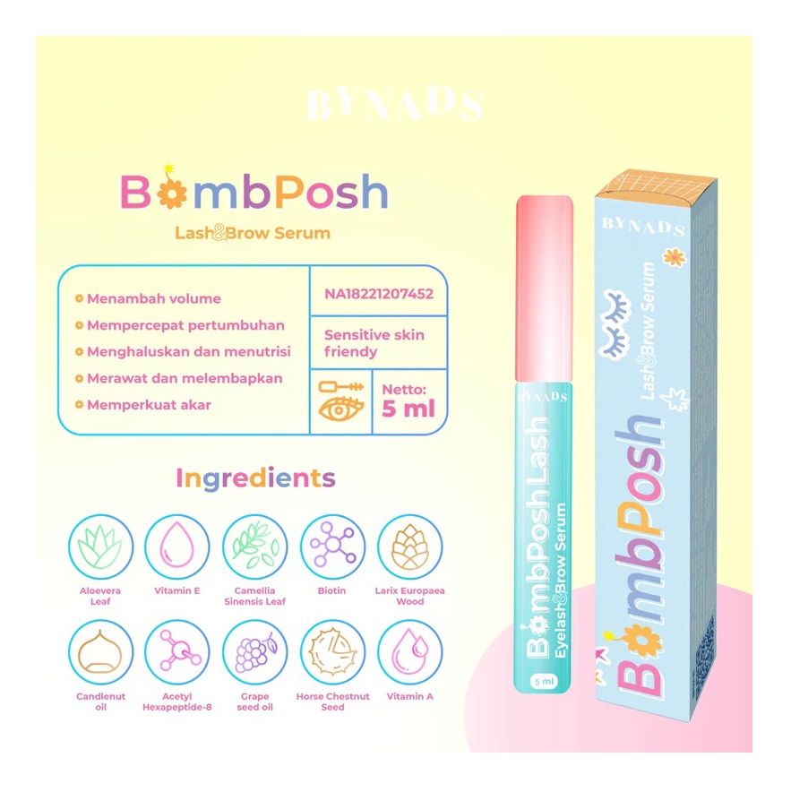 Bynads Beauty Indonesia Bynads Bombposh Lash & Brow Serum