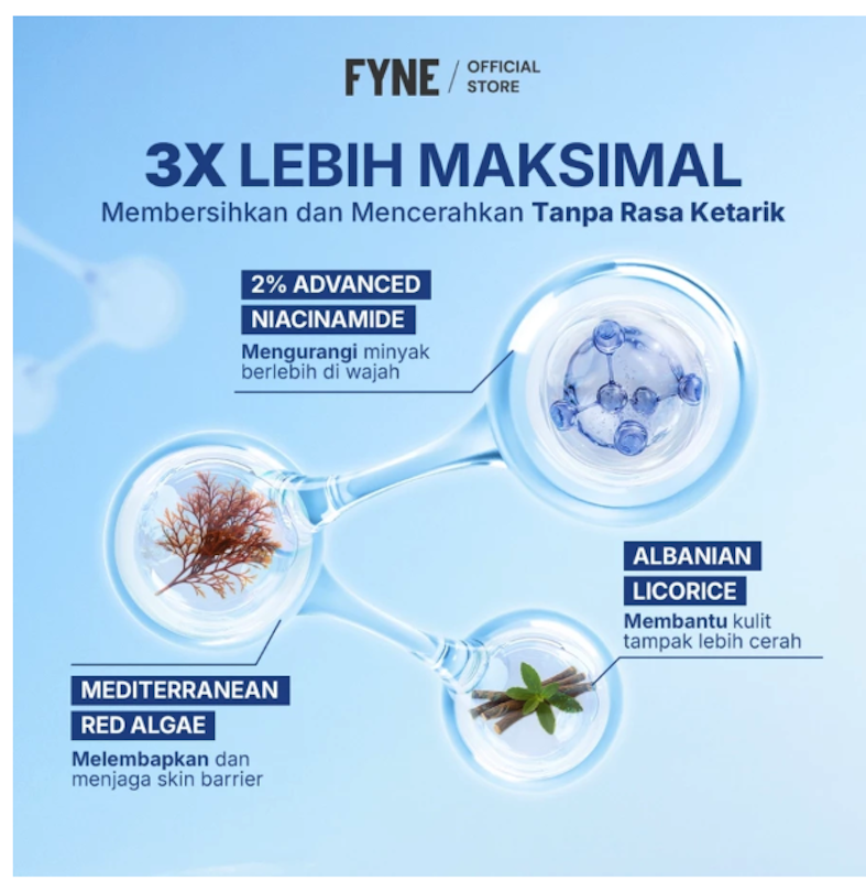 FYNE Face Wash Bright Up + Oil Control 4