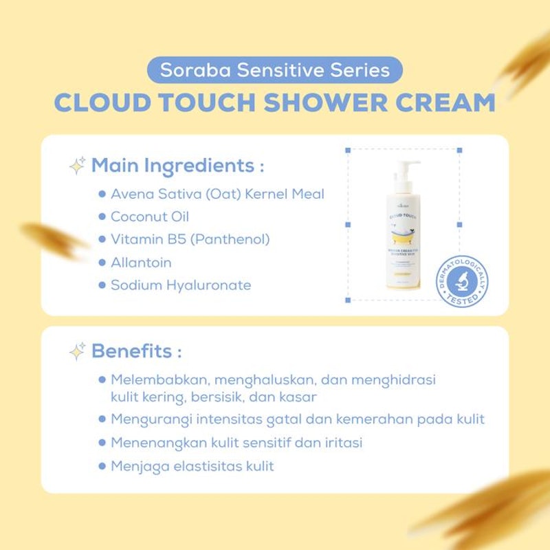 SORABA Shower Cream For Sensitive Skin 2