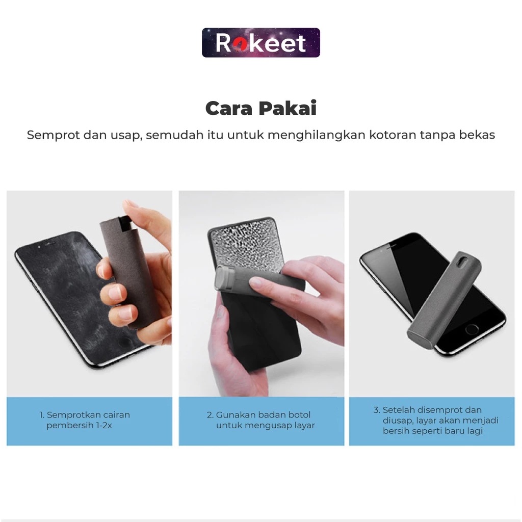 Rokeet Rokeet Screen Cleaner Portable with Microfiber