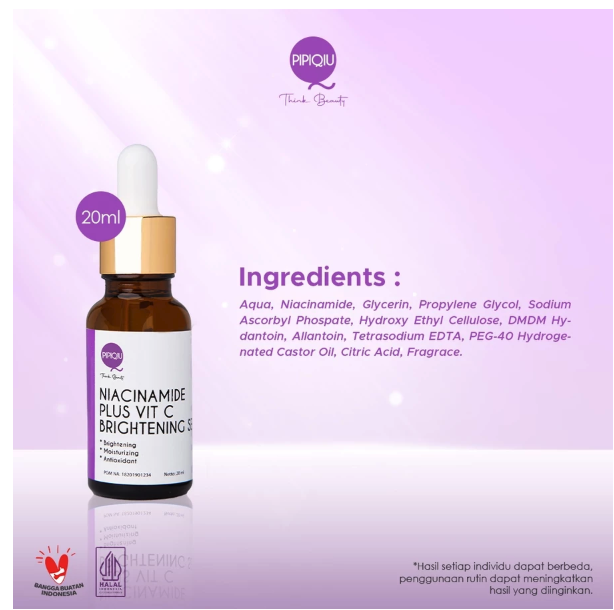 Javinci Berkat Kreatif Sentosa Pipiqiu Niacinamide Plus Serum + Vitamin C