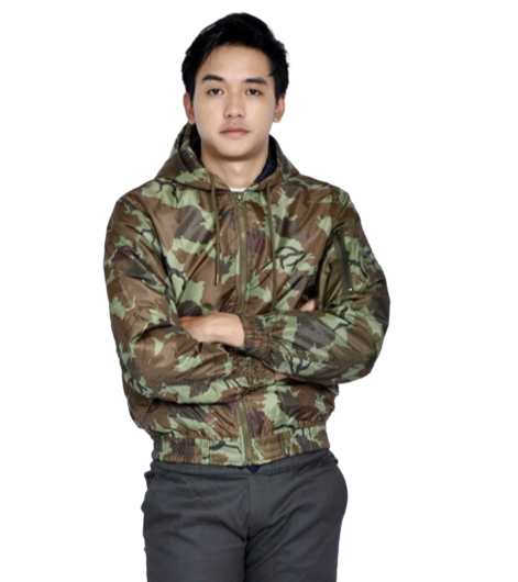 Jaket Bomber Loreng Army