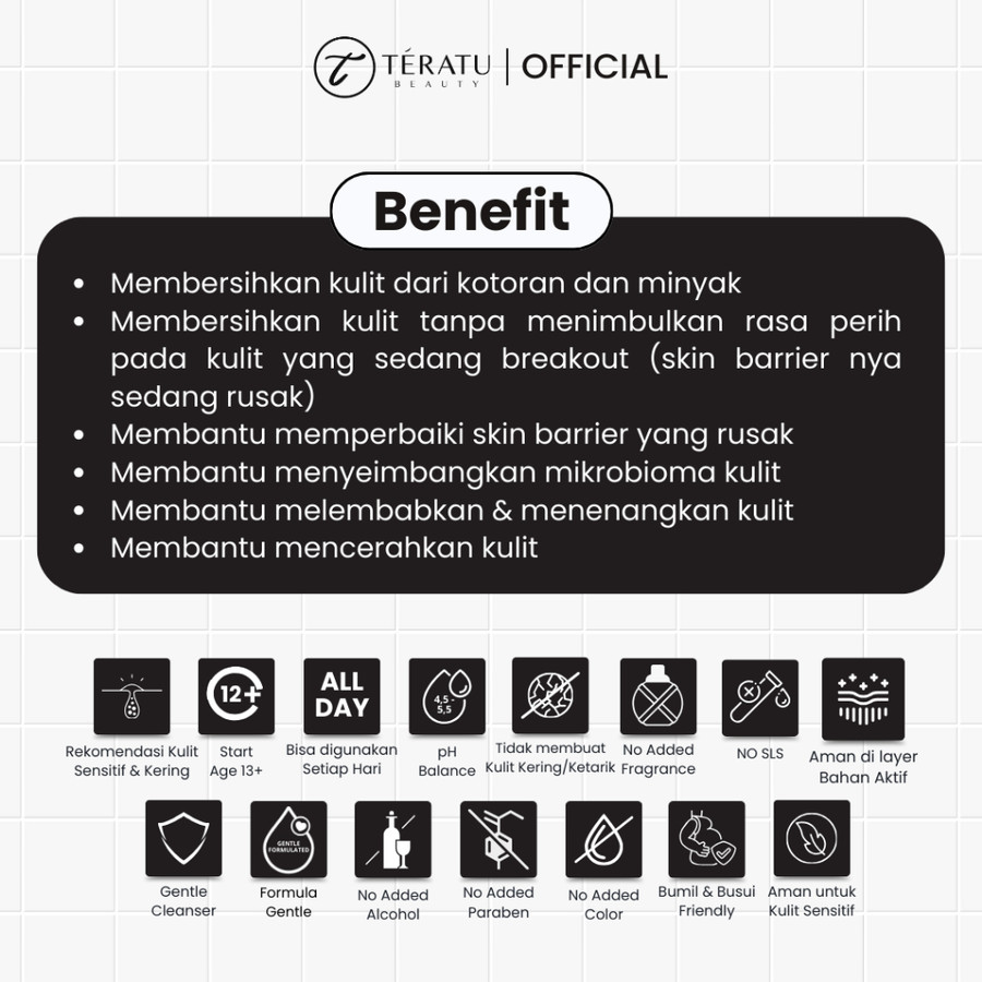 Fandi Universal Kosmekreasi Tératu Beauty Skin Barrier Gentle Facial Cleanser