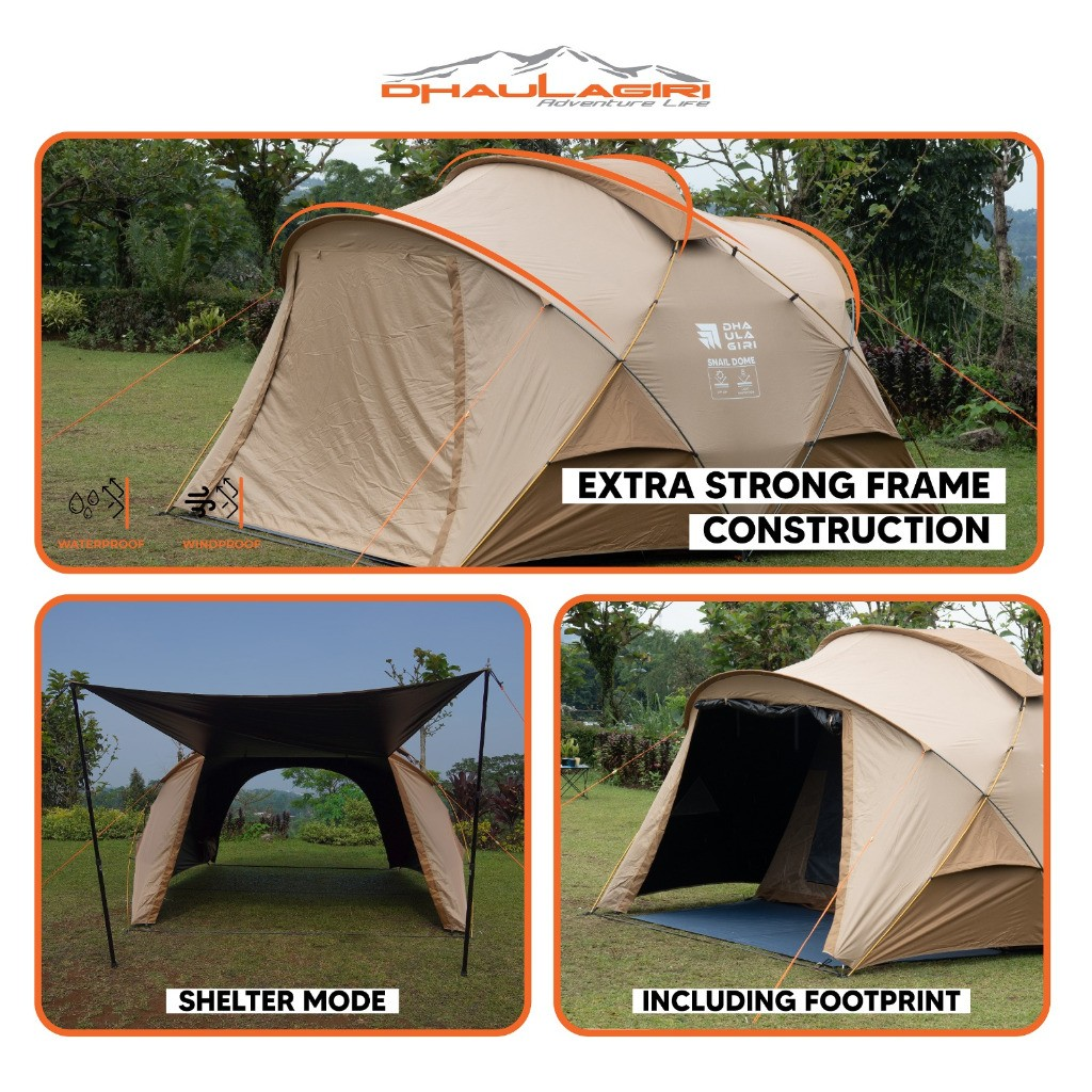 Dhaulagiri Indo Raya Dhaulagiri Snail Dome Tent Light Protection