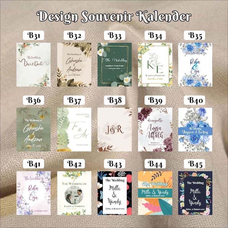 Souvenir Kalender Mini Custom Desain 4