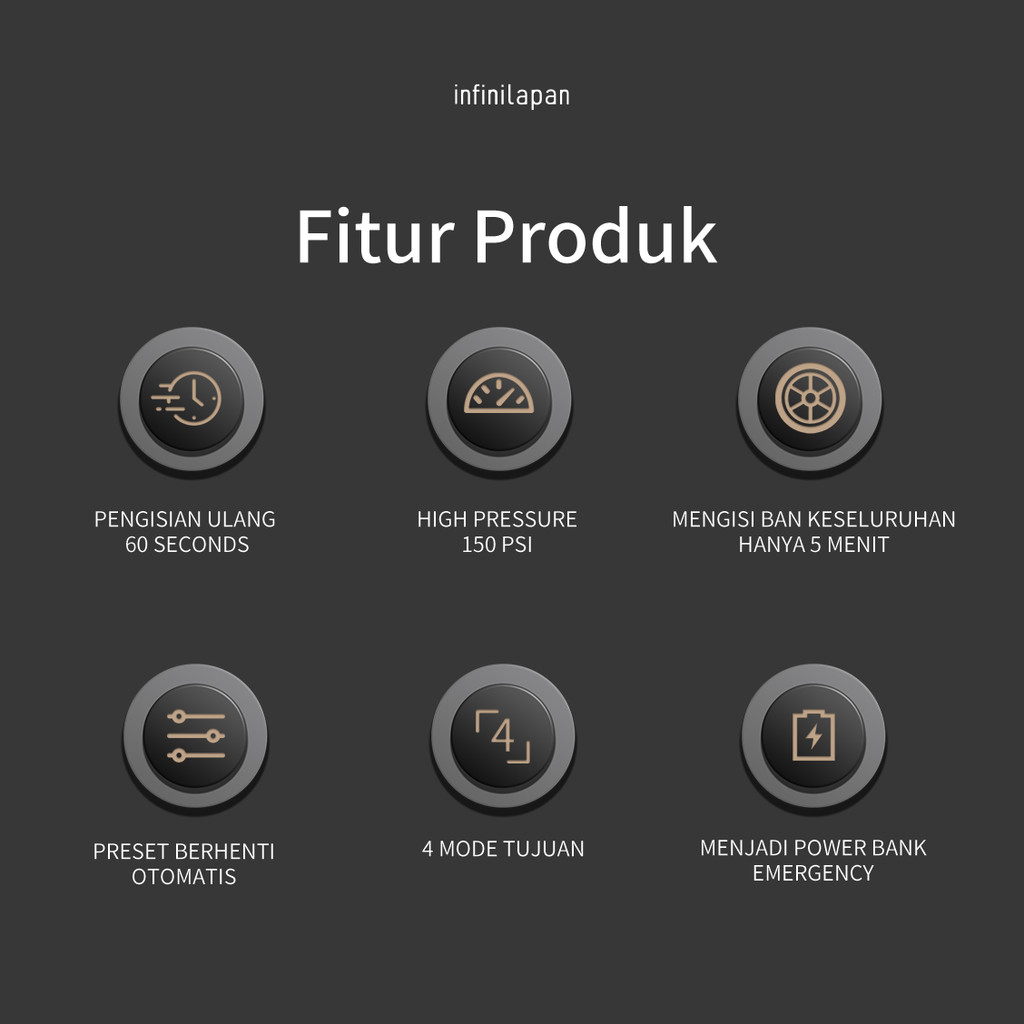  Infinilapan Portable Air Pump 2-in-1