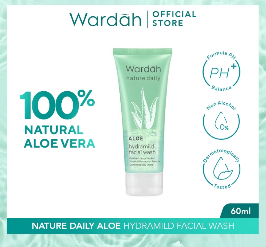 Wardah Nature Daily Aloe Hydramild Facial Wash