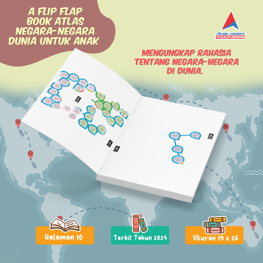 Anak Hebat Indonesia A Flip Flap Book: Atlas Negara-Negara di Dunia 