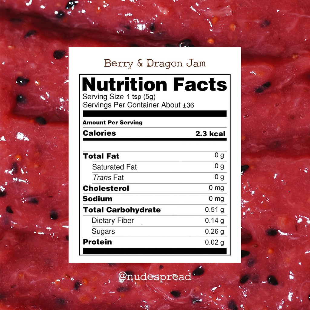 Healthy Food Indonesia NUDE Berry & Dragon Jam