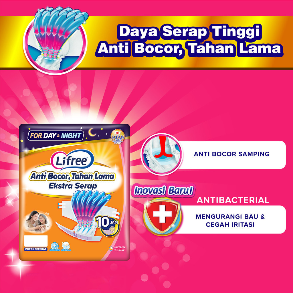 Unicharm Lifree Popok Dewasa Perekat 