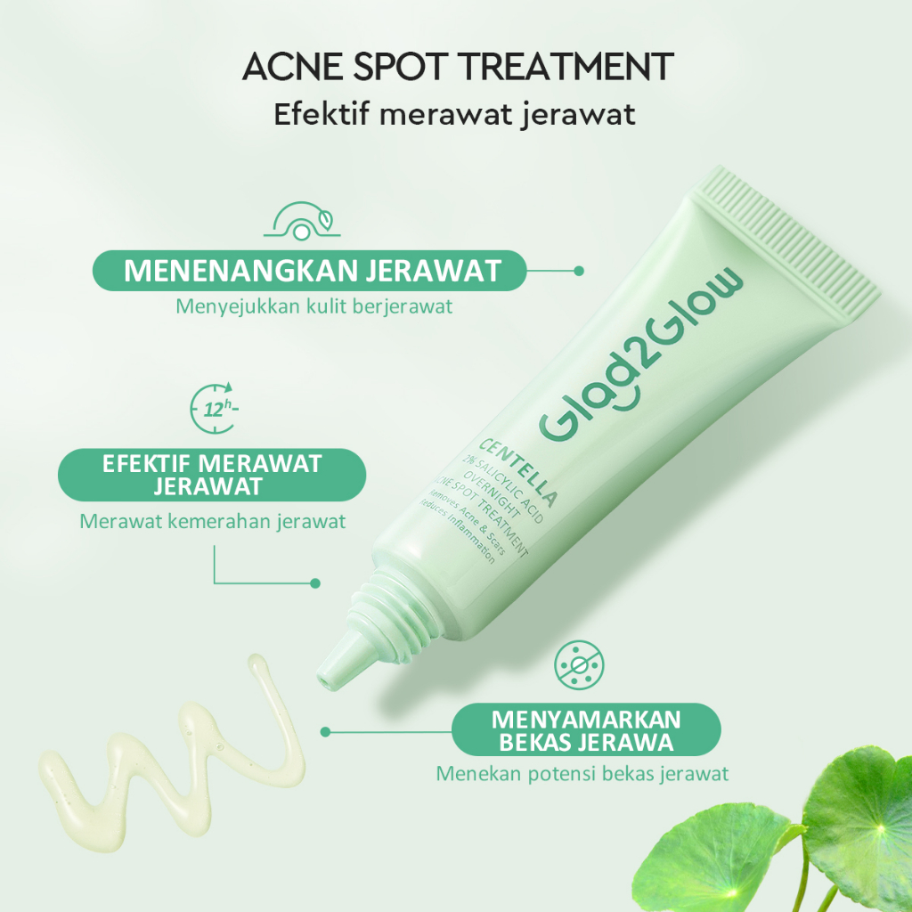 Suntone Wisdom Indonesia Glad2Glow Centella Salicylic Acid Overnight Acne Spot Treatment 