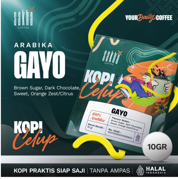 Sakha Coffee Roastery  Sakha Coffee Kopi Celup Arabika Gayo